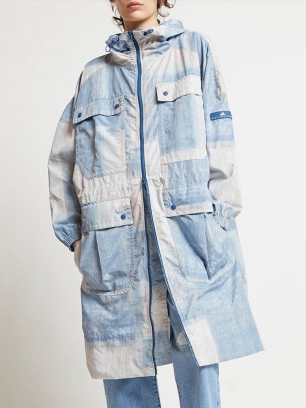 adidas by Stella McCartney | Long Printed Parka Jacket | WORN ONCE | SMALL